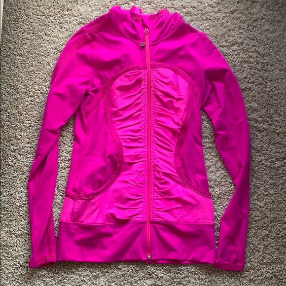 lululemon athletica Jackets & Blazers - LULULEMON hot pink zip up hoodie barely worn